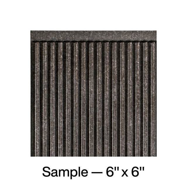 FASÄDE Rib Decorative Vinyl Backsplash Panel in Smoked Pewter (6X6 Inch Sample)