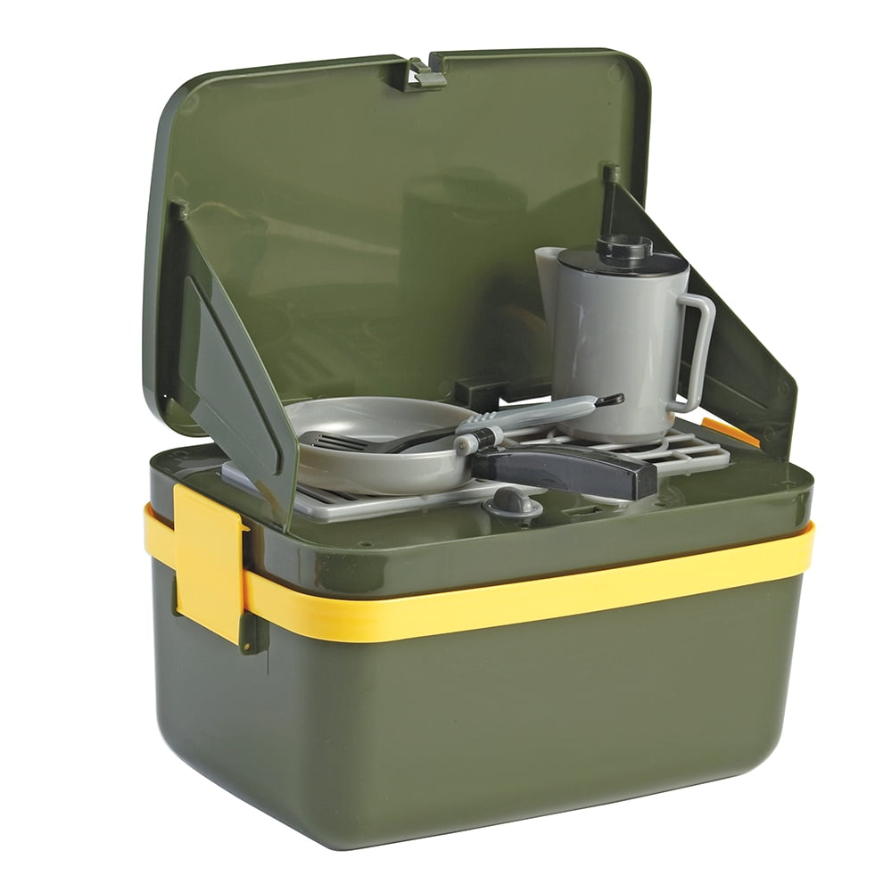 Educational Insights Grill & Go Camp Stove, Plastic Pretend Play Set with Lights and Sound, Play Food, Kids Ages 3+