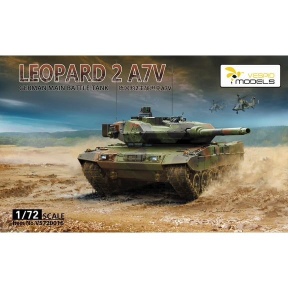 VESPID VS720016 1/72 Scale Leopard 2 A7V German Main Battle Tank Model Kit