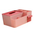 thumbnail image 1 of Funda para caja de pañuelos, multiusos, elegante y decorativa, para cocina, comedor, baño, escritorio, color rosa y rojo, 1 of 1