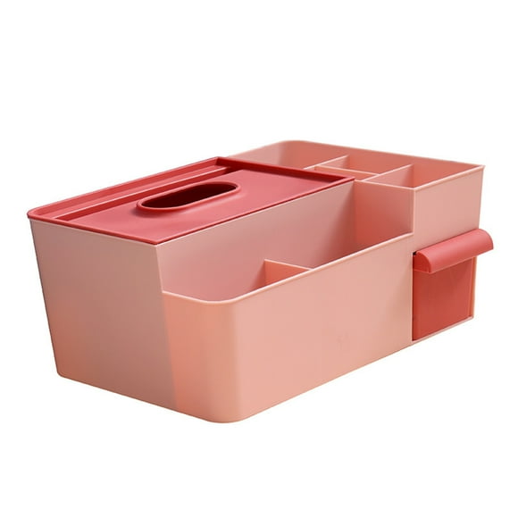 Funda para caja de pañuelos, multiusos, elegante y decorativa, para cocina, comedor, baño, escritorio, color rosa y rojo