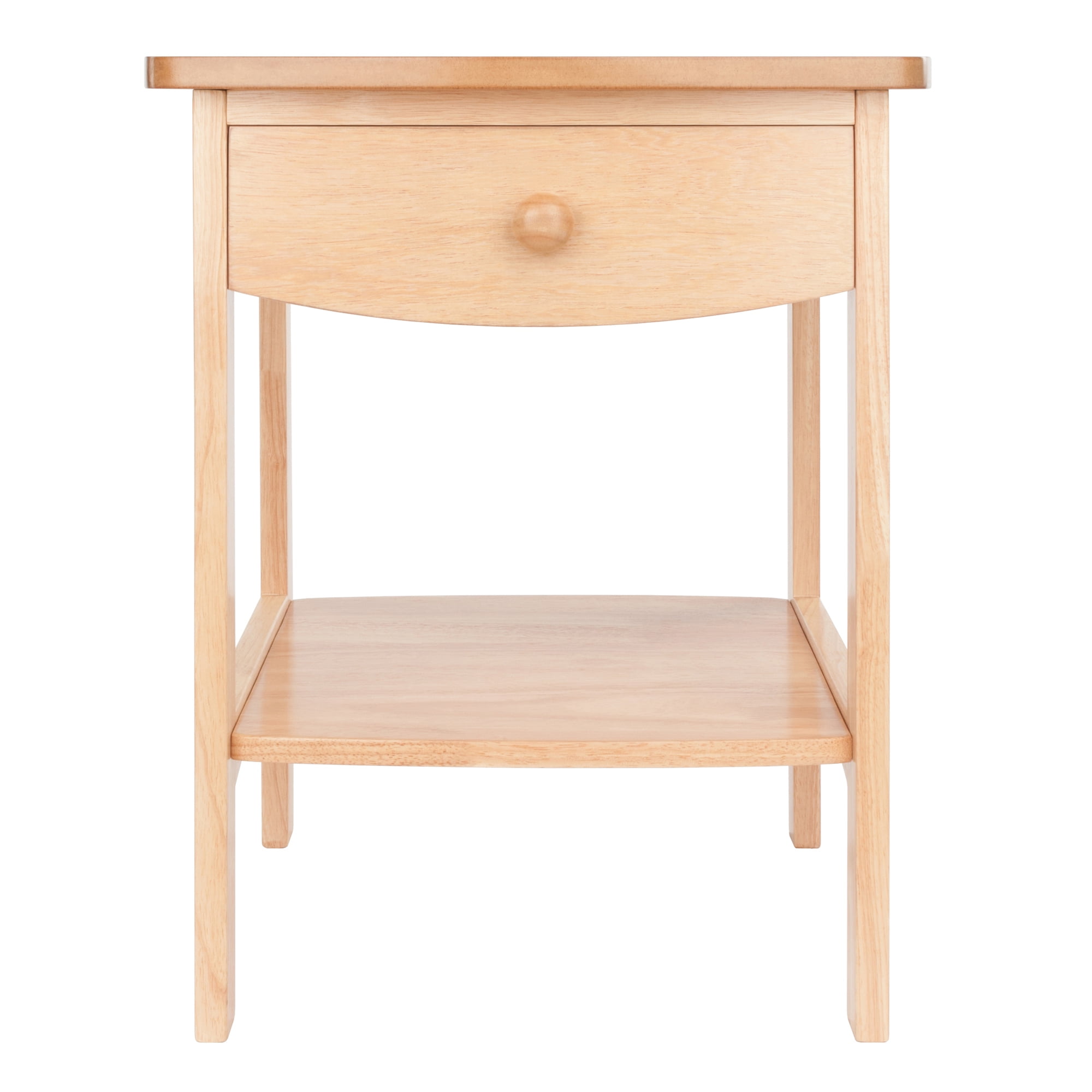 Winsome Claire Curved Nightstand, Accent Table, Natural Finish