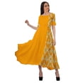 thumbnail image 2 of Moomaya Robe Décontractée en Viscose à Encolure Dégagée Imprimée pour Femmes Robe Midi, 2 of 4
