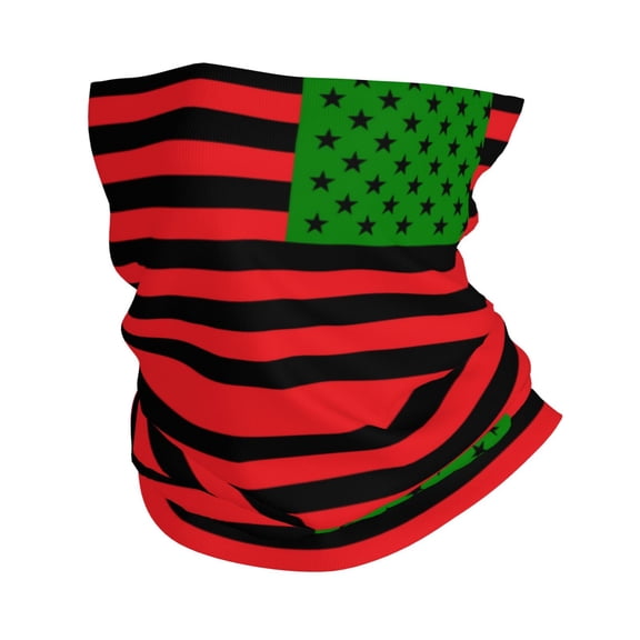 Cooling Neck Gaiter Face Cover Scarf America Flag - Red Black And Green Protection Mask Windproof Hiking Cycling Running For Men Women