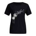 thumbnail image 6 of Outfmvch t shirts for women Fashion Printing Casual Funny T shirt For Lady Girl womens tops shirts for women Black, 6 of 9