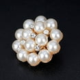 thumbnail image 3 of Grandest Birch Flower Rhinestone Imitation Pearl Brooch Pin DIY Bridal Wedding Bouquet Decor Alloy, Rhinestone, Imitation Pearl Go, 3 of 8
