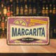 thumbnail image 2 of Placa Metal Vintage Margarita Cóctel Pintura Hierro Rectangular 30x20cm, 2 of 9
