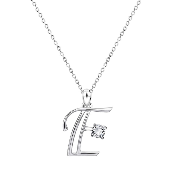 26 Initial Alphabet Shape Rhinestone Collar para Mujeres Collares para Mujeres A Z 26 Alphabet Initial Silver Collares para Mujeres Niñas
