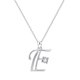 thumbnail image 1 of 26 Initial Alphabet Shape Rhinestone Collar para Mujeres Collares para Mujeres A Z 26 Alphabet Initial Silver Collares para Mujeres Niñas, 1 of 4