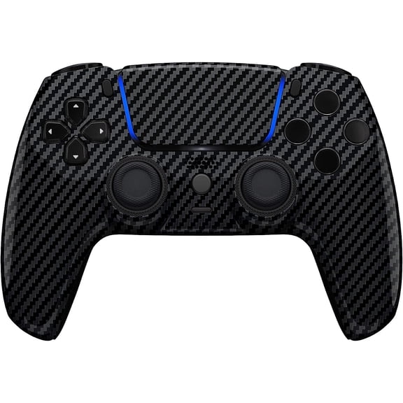 Custom Wireless Controller Compatible with PS5 - Multiple Designs Available (PS5 Glossy Carbon Fiber)