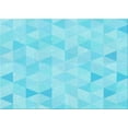 thumbnail image 1 of Ahgly Company Indoor Rectangle Patterned Bright Turquoise Blue Area Rugs, 8' x 12', 1 of 6