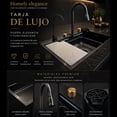 thumbnail image 2 of Tarja Para Cocina Lujo Fregadero Con Cascada Acero Inoxidable 75cmx46cmx22cm, 2 of 7