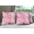 thumbnail image 6 of Ambesonne Pink Throw Pillow Cover 4 Pack, Abstract Vintage Triangles, 16", Pink, 6 of 7