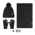 thumbnail image 5 of HNMKIU Winter Knitted Scarf Hat Set Thermal Lined Outdoor Riding Ear Cold Weather Cozy Windproof Unisex Black - One Size, 5 of 5