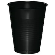 Black Plastic Cups for 20 Guests, Black