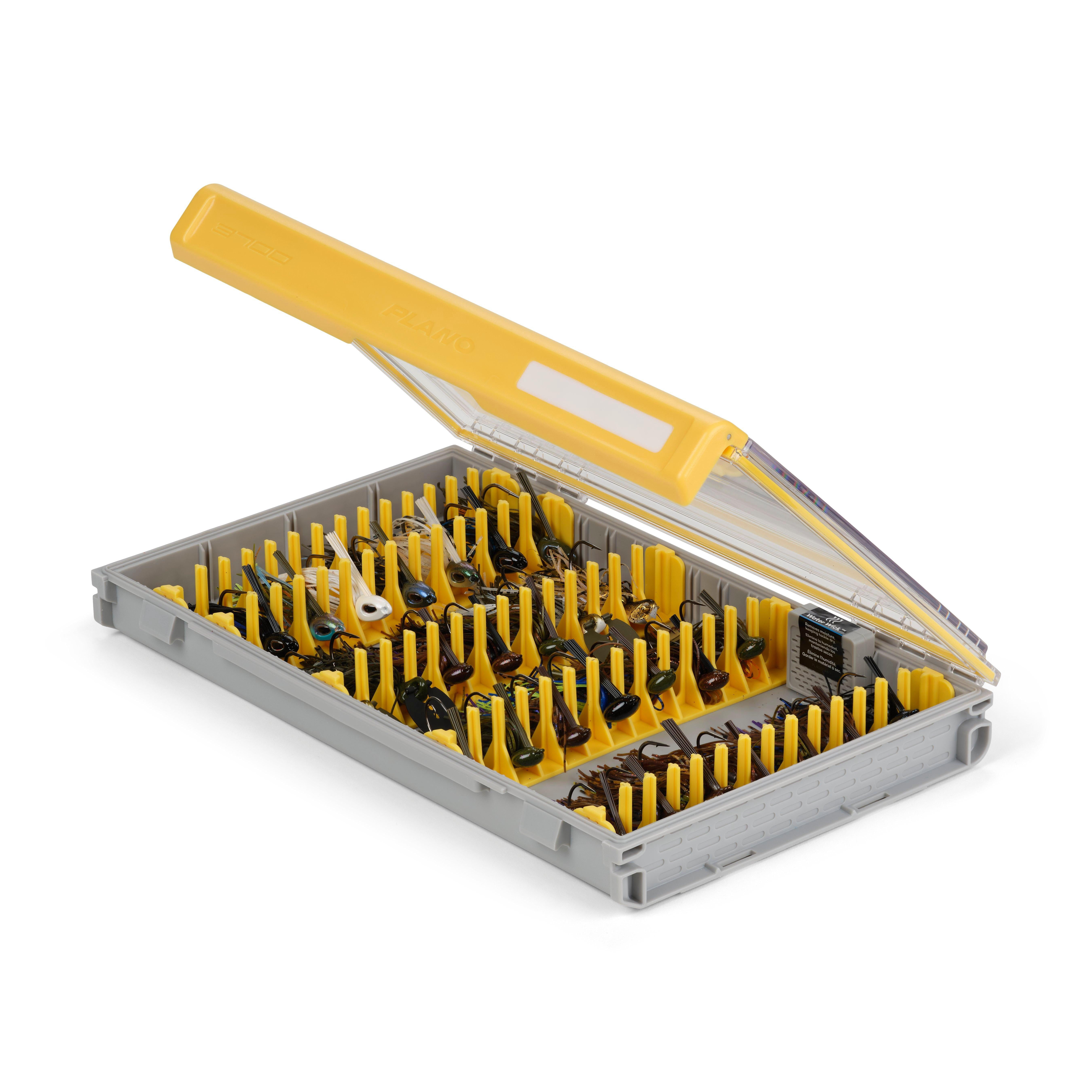 Plano EDGE Master Jig/Bladed Tackle Box, Premium Tackle Organization with Rust Prevention, Yellow/Clear