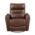 thumbnail image 2 of Newboti Furniture 1pc Recliner Chair with Swivel Motion Luxurious Comfort Leather Upholstered Solid Wood Living Room Furniture, Toffee Brown BN.9141, 2 of 13