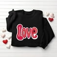 thumbnail image 4 of Uaswgudfs Women's Valentine's Day Crewneck Sweatshirt - Loose Fit Long Sleeve Casual Pullover with Graphic Print, Valentine Fashion Top for Women, 4 of 6