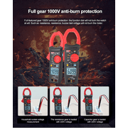 UNI-T Uni-trend Multimeter clamp meter UT206A+ clamp meter Clamp current meter Ammeter 1000V Voltmeter Voltage Frequency Professional Electrical Integrated Meter(UT206A+)