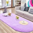 thumbnail image 1 of DODOING 31.4 x 64.9 inches Ultra Soft Fluffy Oval Area Rugs Shaggy Living Room Rug Solid Color Non-Slip Bedroom Bedside Rug Runners, 1 of 5