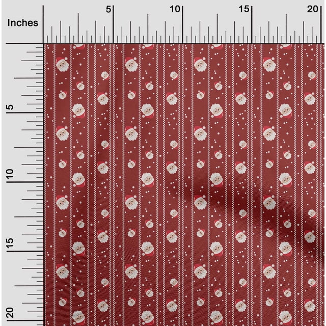 oneOone Silk Tabby Maroon Fabric Merry Christmas Craft Projects Decor Fabric Printed By The Yard 42 Inch Wide