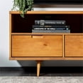 thumbnail image 3 of Allora Mid-Century 3-Drawer Wood TV Stand for TVs up to 58" in Caramel, 3 of 11