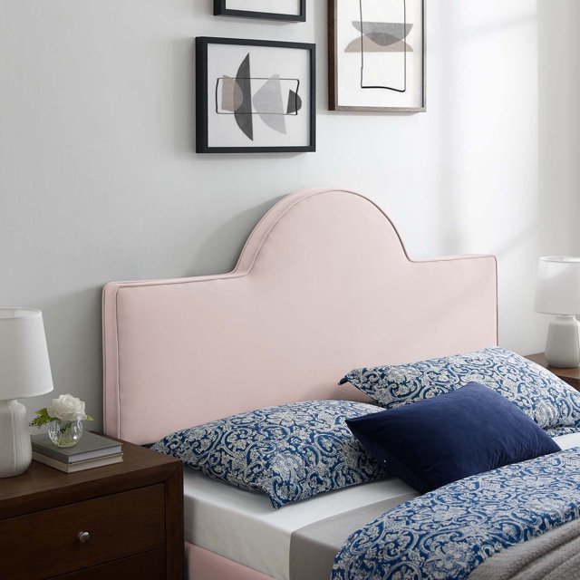 Modway Dawn Tête de Lit Moderne en Velours de Performance pour Lit Simple, Rose