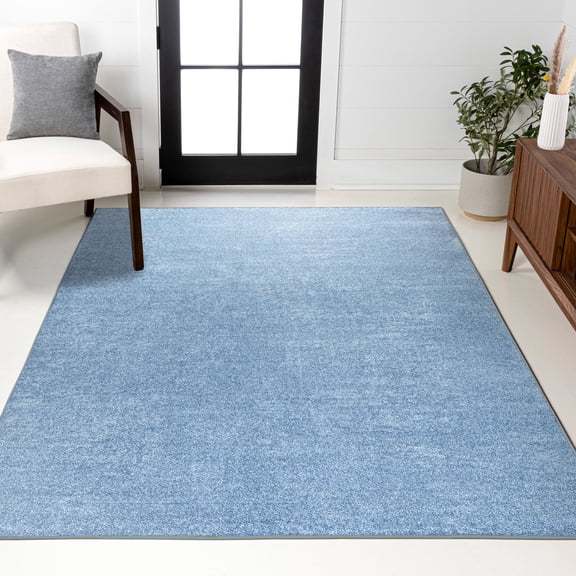 JONATHAN Y SUPERSOFT 12 x 15 Area Rug, Haze - Classic Blue, SEU100F-15