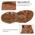 thumbnail image 4 of Womens Summer Flats Sandals Casual Beach Shoes Dress Ankle Elastic sandals, 4 of 6