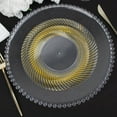 Efavormart 10 Pack | 9" Clear / Gold Swirl Rim Plastic Dinner Plates ...