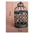 thumbnail image 2 of OULII Cage Lanterns Metal Candlestick Holders Brown Lighting Home Decor 1 Piece, 2 of 5