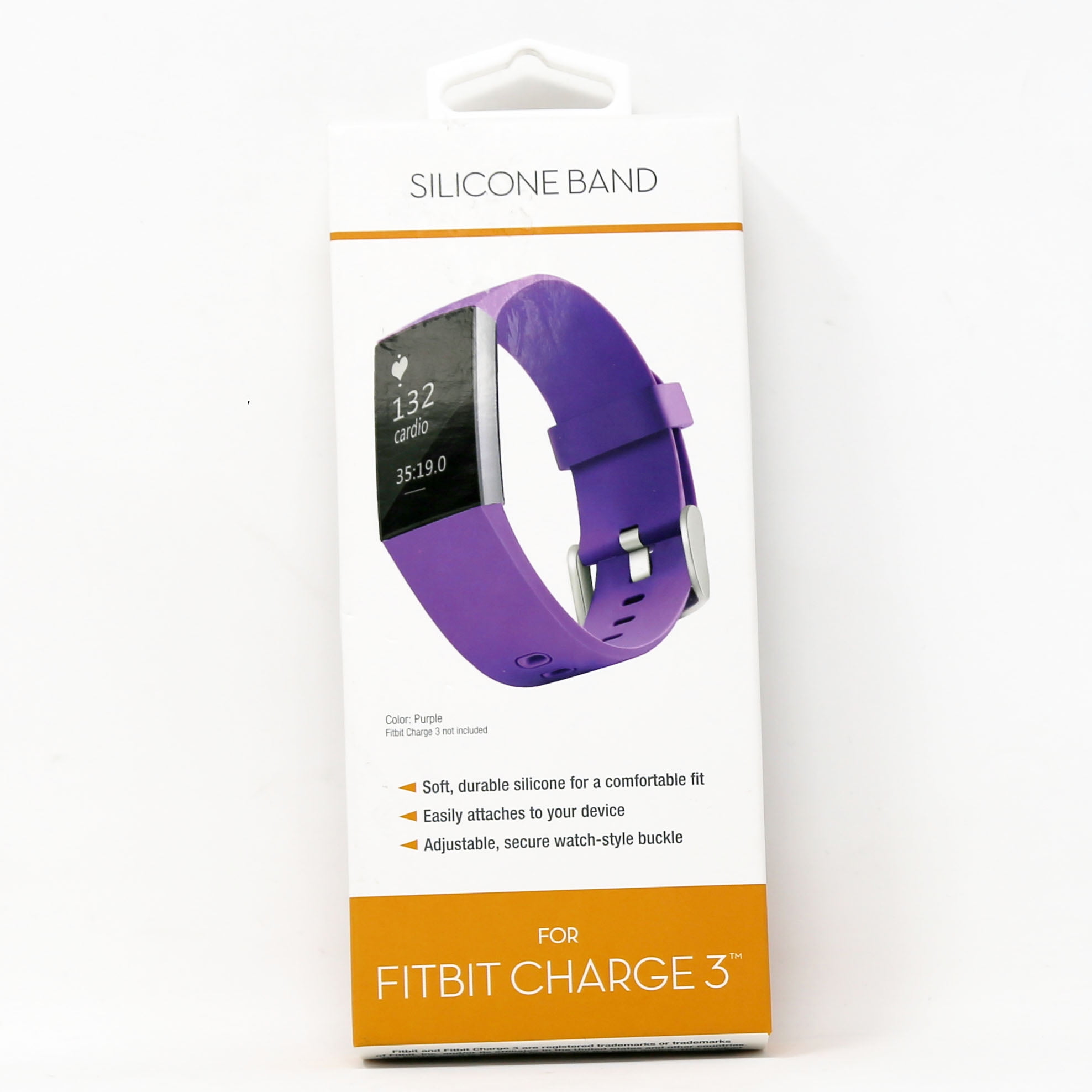 WITHit Black Silicone Band for Fitbit® Charge 3 & Charge 4