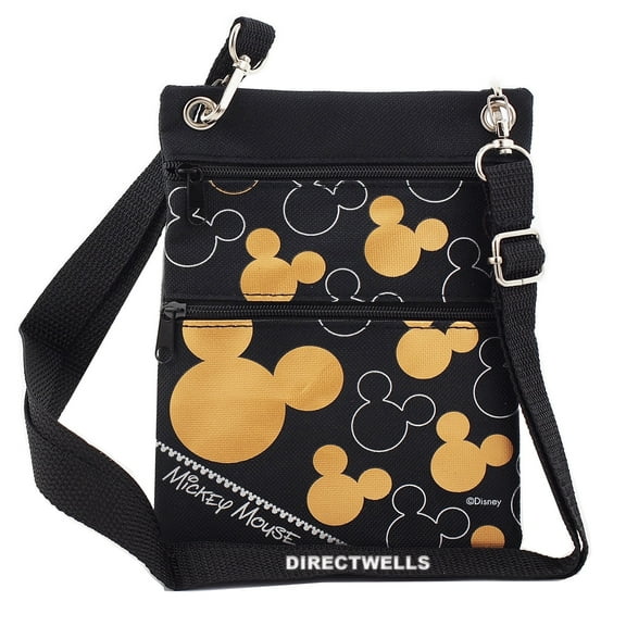 Mickey Mouse Black Gold Mini Shoudler Bag