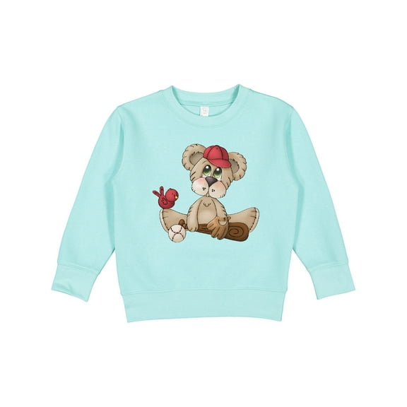 Inktastic Baseball Teddy Bear Toddler Sweatshirt