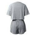 thumbnail image 4 of Trendy Women's Shorts Suit - Relaxed Fit Short Sleeved Outfit for Casual Home Wear Stylish Loungewear and Fashion Statement, 4 of 6