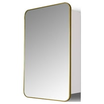 Better Homes & Gardens Brushed Golden Aluminum Frame Wall Mount Mirror Medicine Cabinet