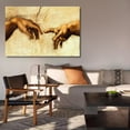 thumbnail image 6 of Creation of Adam Hand of God Religion Canvas Poster Bedroom Decor Sports Landscape Office Room Decor Gift,Frame-style,24x36inch(60x90cm), 6 of 8