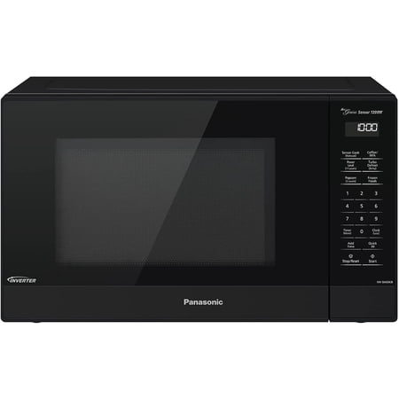 Microwave Oven with Inverter Technology 1200W, 1.2 cu.ft. Small Genius Sensor One-Touch Cooking, Popcorn Button, Turbo Defrost (Black)
