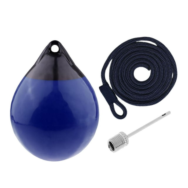 Almencla Boat Ball Dock Round with Inflatable Pin and Rope Protection Mooring Buoy with Black Rope
