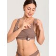 thumbnail image 4 of Hands Free Pumping Bra for Breastfeeding Wireless Sports Pumping and Nursing bra in One with Wide Velcro Straps, 4 of 5