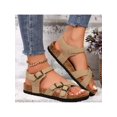 thumbnail image 3 of Womens Comfortable Outdoor-Friendly Adjustable Buckle Cork Footbed Slide Sandals, 3 of 8