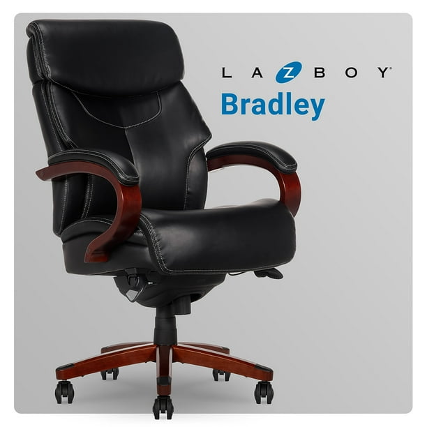 La-Z-Boy Bradley Ergonomic High Back Black Bonded Leather