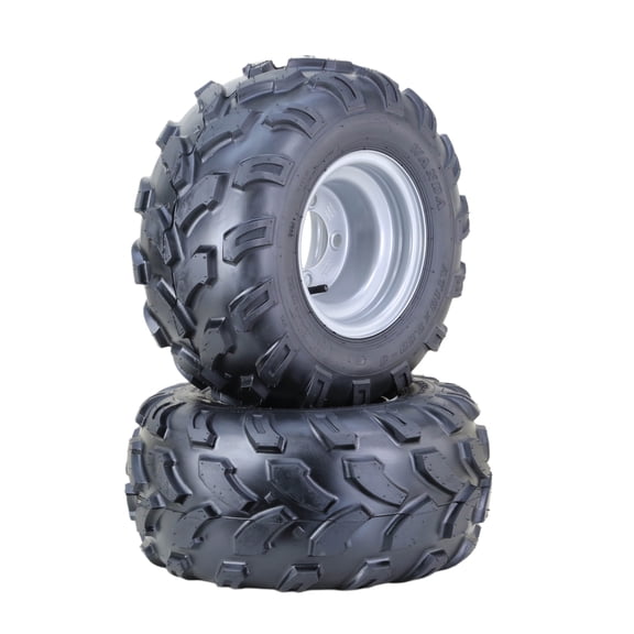 WANDA ATV Golf Cart Tire & wheel 18X9.5-8 4-Ply with 4 Lugs on 4" PCD Silver Wheel-10001,SET 2