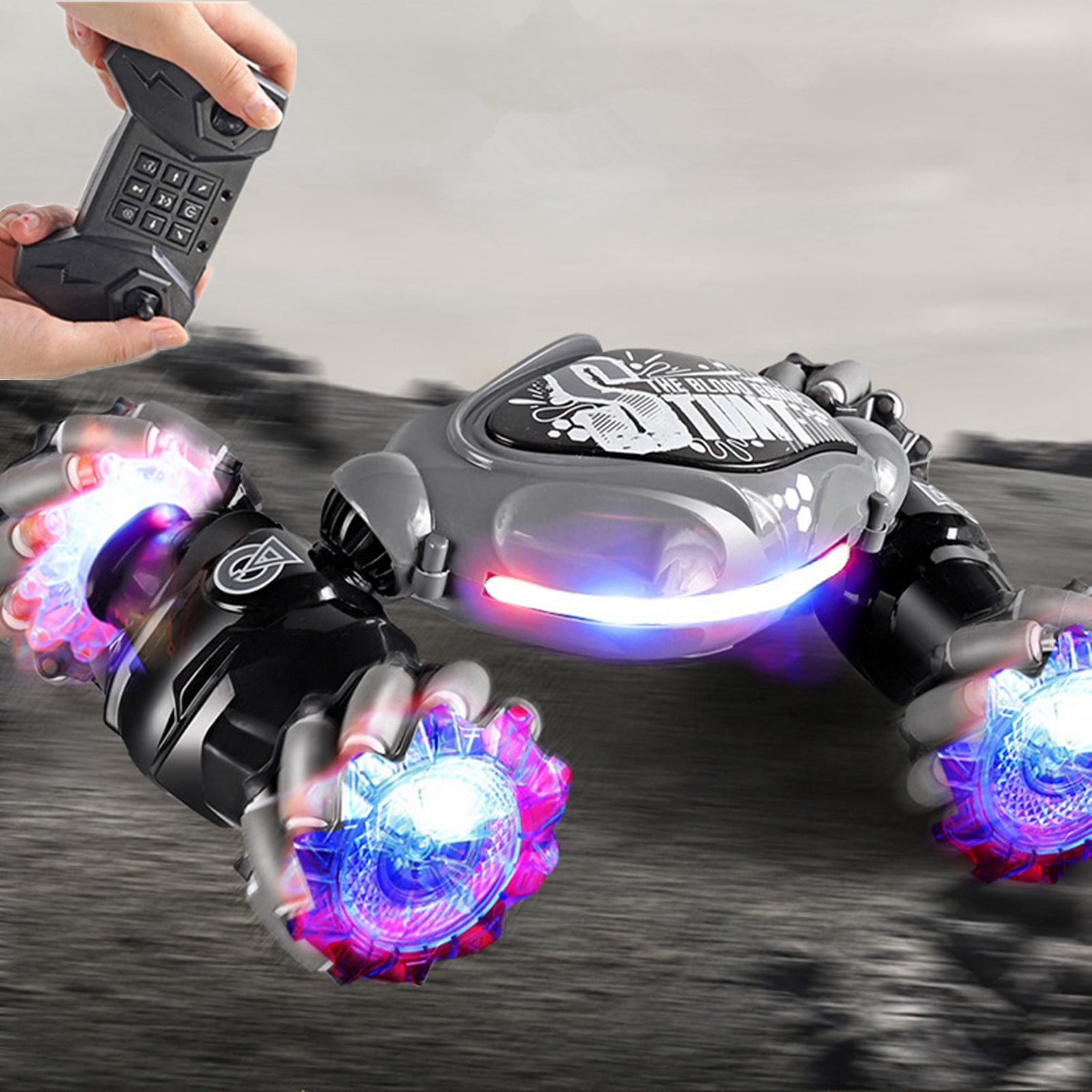 Twfbrm 1:14 RC Cars - 2.4GHz Remote Control Car with Lights for Boys 4-7 Year Old Boys Girls ,4WD All-Terrain Transform Off Road for Rotating,Stocking Stuffers for Kids,9.5 x5.9x3.7in