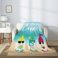 thumbnail image 2 of Sikiie Hello Summer Gnome 1 Cozy Flannel Fleece Throw Blanket: Lightweight & Thick for All Seasons - Perfect for Women, Men, & Kids"40"x30", 2 of 6