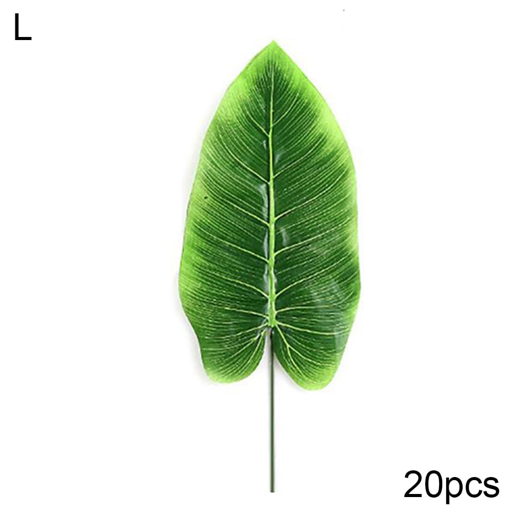 Grandest Birch 60Pcs Artificial Plant Fake Banana Leaf DIY Flower Arrangement Home Party Decor,S