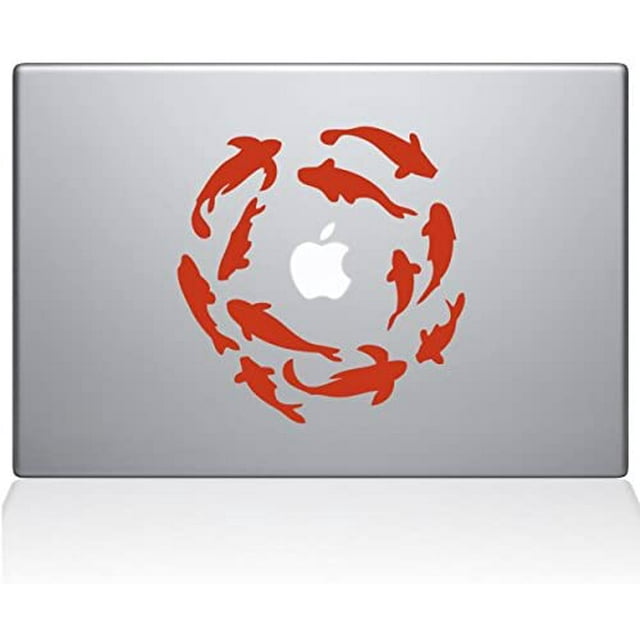 The Decal Guru Koi Fish Pond MacBook Decal Vinyl Sticker - 13" MacBook Pro (2016 & Newer) - Orange (1115-MAC-13X-P)