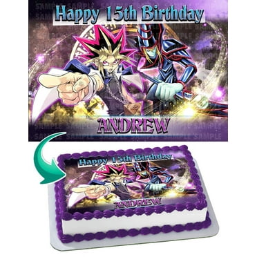 YuGiOh Yu Gi Oh - Edible Cake Topper - 11.7 x 17.5 Inches 1/2 Sheet rectangular