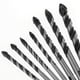 thumbnail image 2 of de brocas triangulares de 5/7 piezas de brocas multifuncionales con punta de carburo para baldosas, hormigón, , , 6 // 8/10/12 Negro 7PCS, 2 of 9