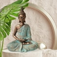thumbnail image 3 of Meditating Buddha Statue Ornament Sculpture Vintage Style Fengshui Thailand Buddha Figurine for Car Interior Desk Decor Artwork, 3 of 8